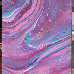 Rainbows & Unicorns I 8"x10" Painting by Color Fluent Art (Pink/Purple/Blue)